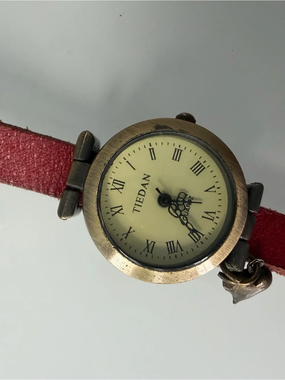 Red Wrap Leather Smartwatch-Style Fashion Watch